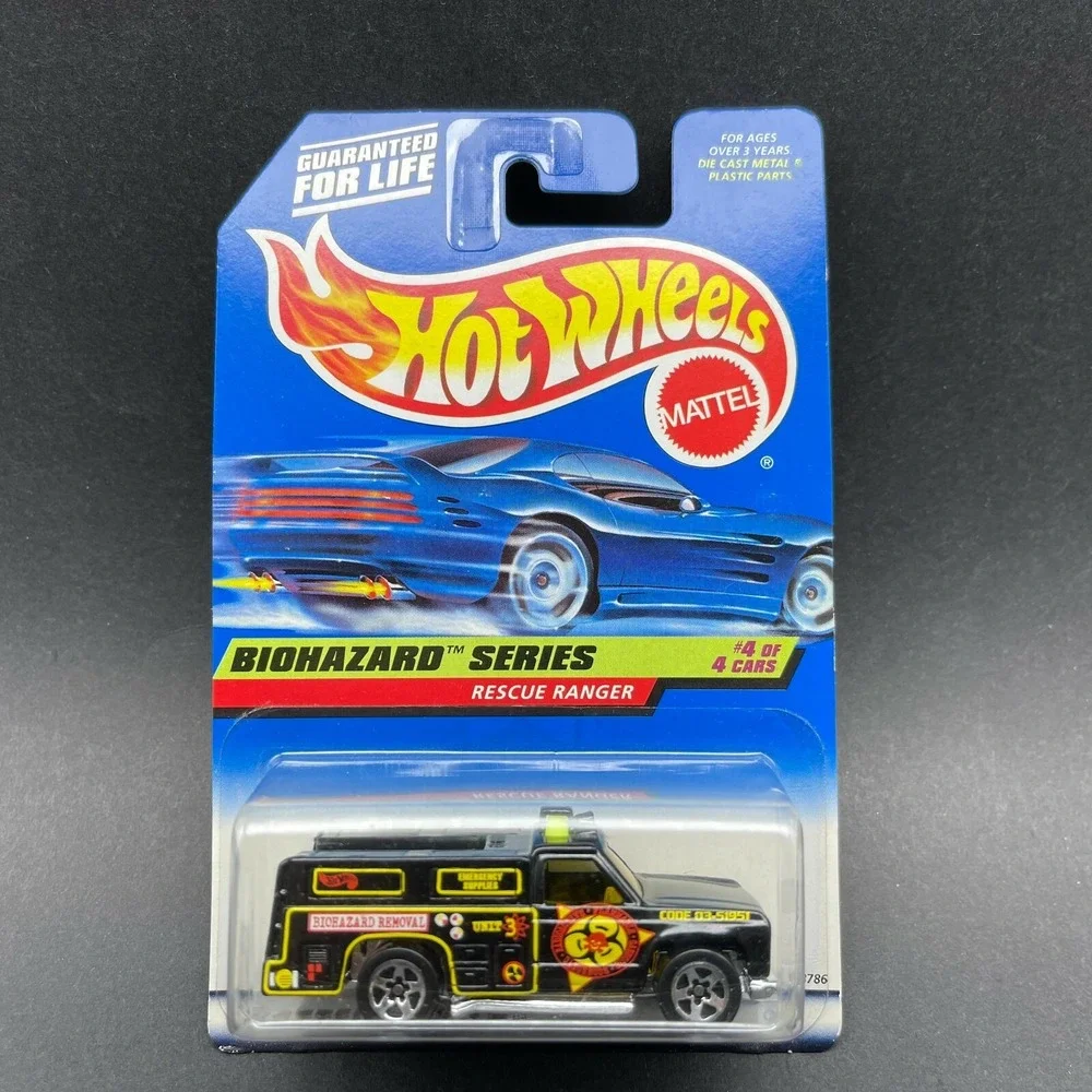Hot Wheels Biohazard Series Rescue Ranger Truck Black 5 Spoke Diecast 1/64 #720